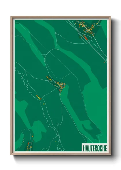 Une affiche de carte sur Hauteroche