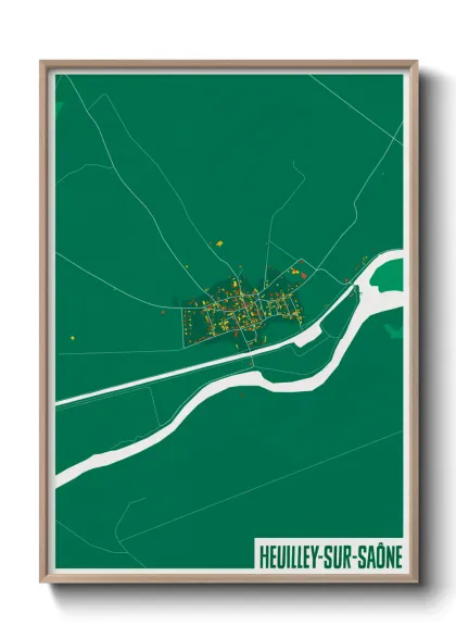 Une affiche de carte sur Heuilley-sur-Saône