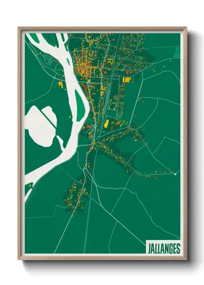 Une affiche de carte sur Jallanges