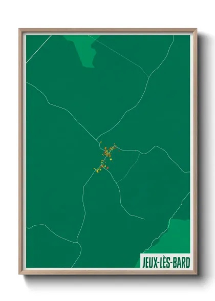 Une affiche de carte sur Jeux-lès-Bard