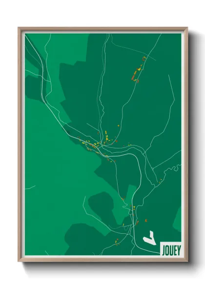 Une affiche de carte sur Jouey