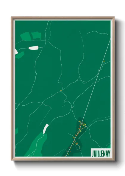 Une affiche de carte sur Juillenay