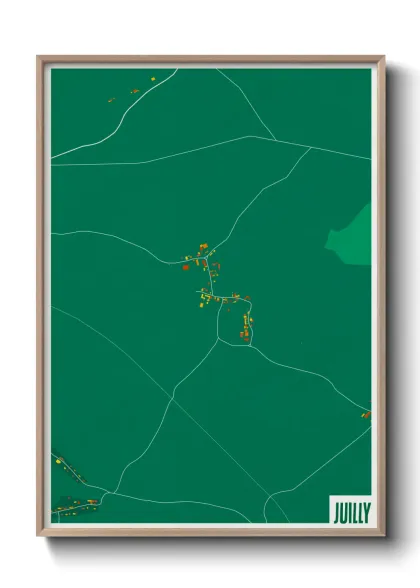 Une affiche de carte sur Juilly