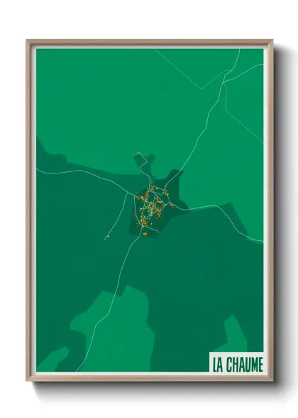 Une affiche de carte sur La Chaume