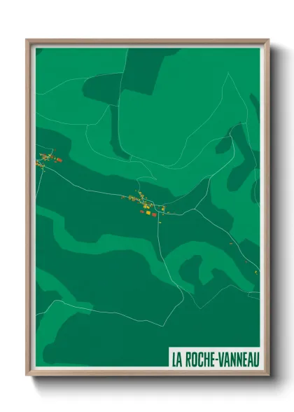 Une affiche de carte sur La Roche-Vanneau
