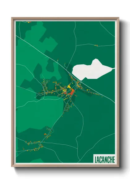 Une affiche de carte sur Lacanche