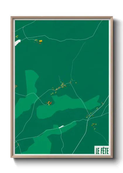 Une affiche de carte sur Le Fête