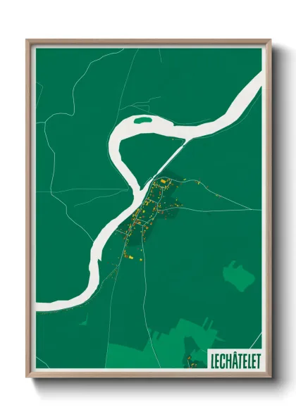 Une affiche de carte sur Lechâtelet