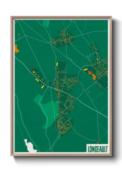 Une affiche de carte sur Longeault