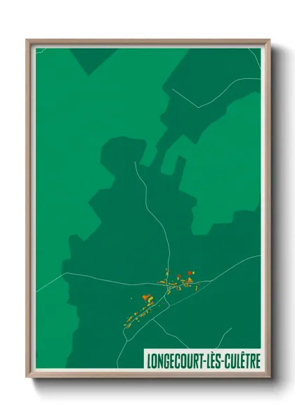 Une affiche de carte sur Longecourt-lès-Culêtre