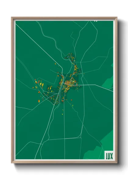 Une affiche de carte sur Lux