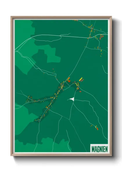 Une affiche de carte sur Magnien