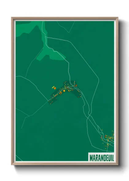 Une affiche de carte sur Marandeuil