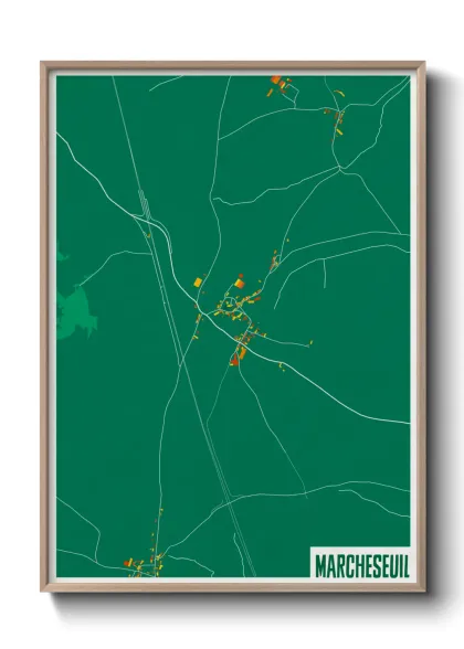 Une affiche de carte sur Marcheseuil