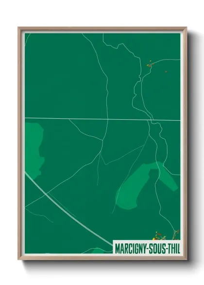 Une affiche de carte sur Marcigny-sous-Thil