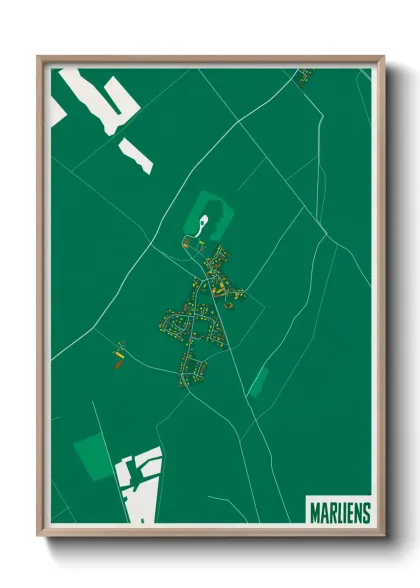 Une affiche de carte sur Marliens