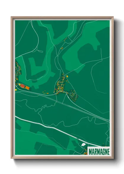 Une affiche de carte sur Marmagne