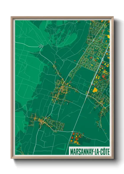 Une affiche de carte sur Marsannay-la-Côte