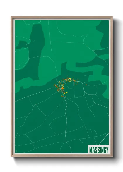 Une affiche de carte sur Massingy