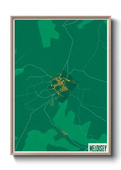 Une affiche de carte sur Meloisey