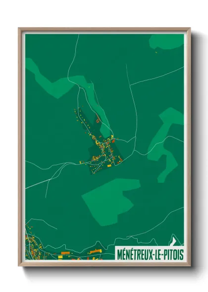 Une affiche de carte sur Ménétreux-le-Pitois