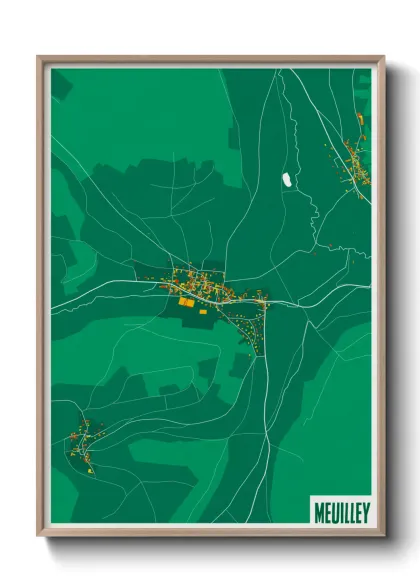 Une affiche de carte sur Meuilley