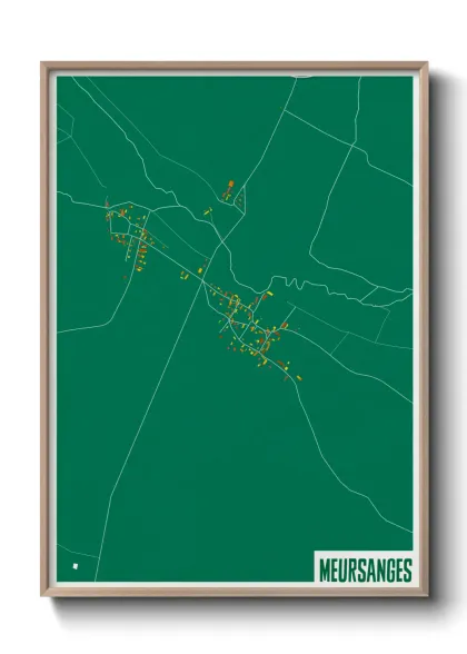 Une affiche de carte sur Meursanges