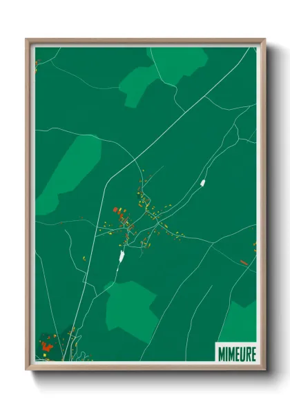 Une affiche de carte sur Mimeure