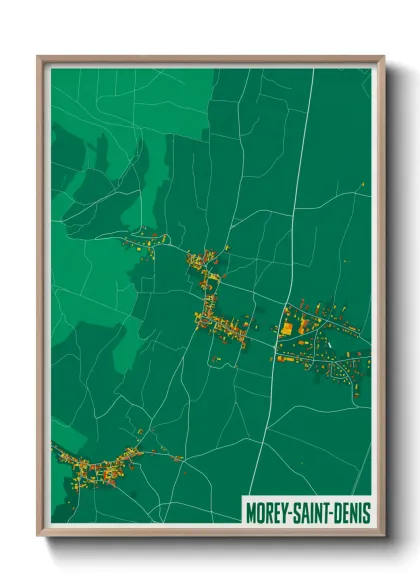 Une affiche de carte sur Morey-Saint-Denis