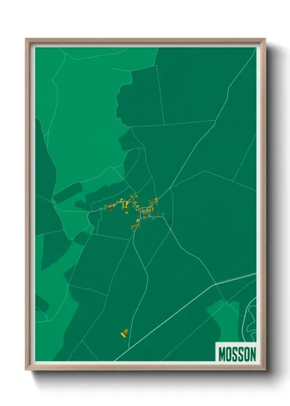 Une affiche de carte sur Mosson