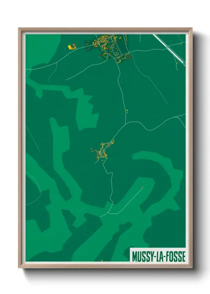 Une affiche de carte sur Mussy-la-Fosse