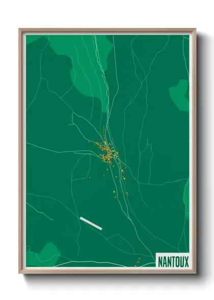Une affiche de carte sur Nantoux