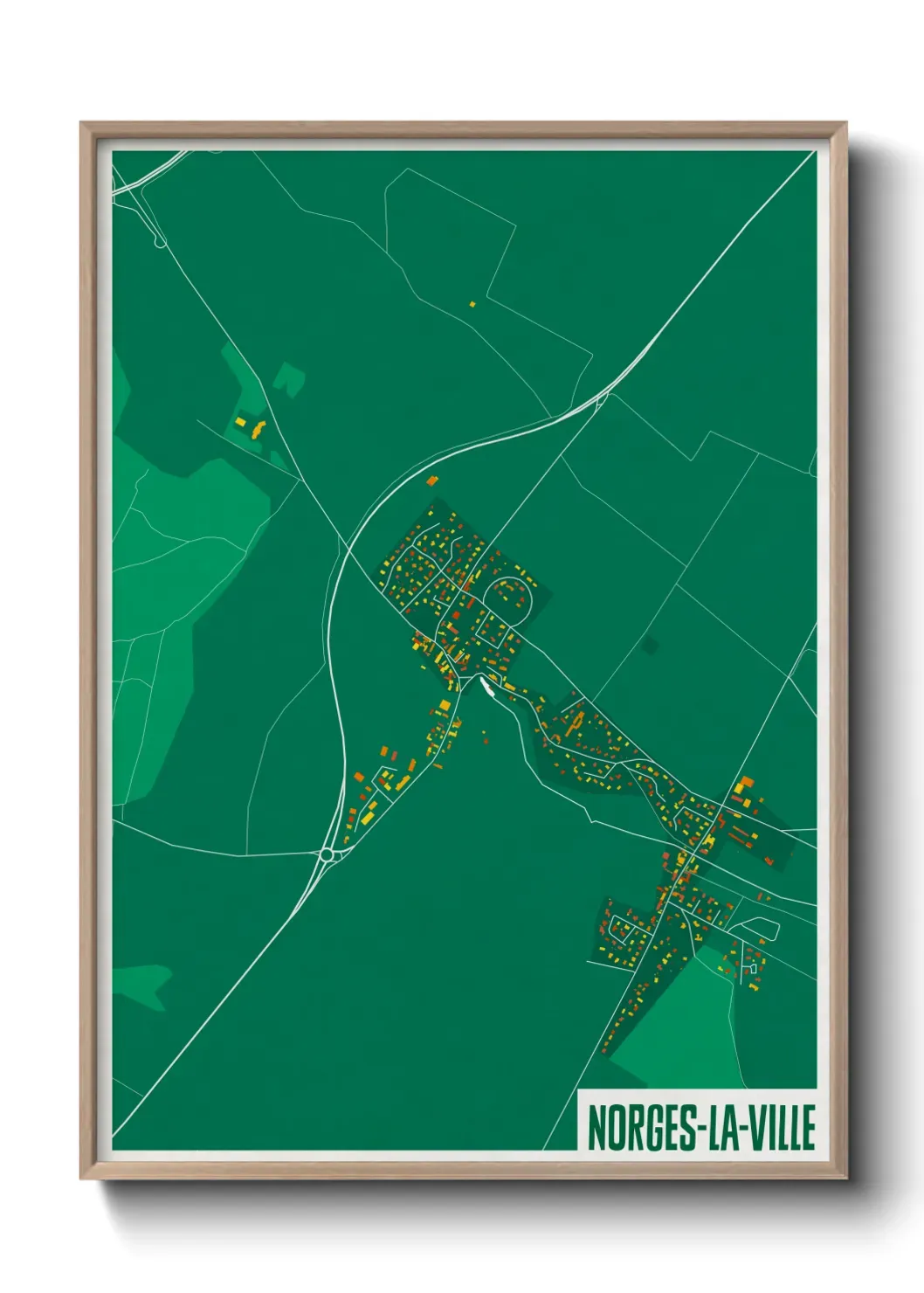 Un poster carteNorges-la-Ville
