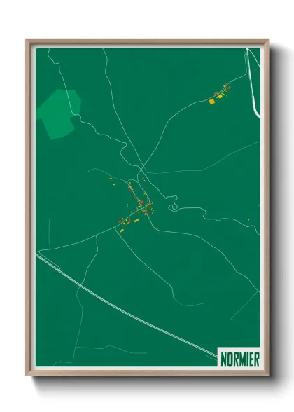 Une affiche de carte sur Normier
