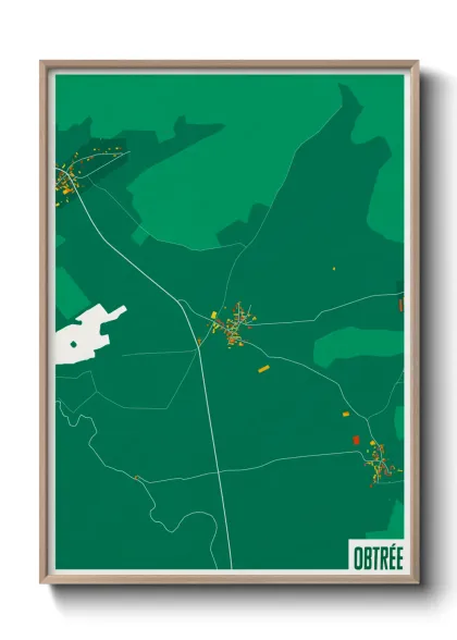 Une affiche de carte sur Obtrée
