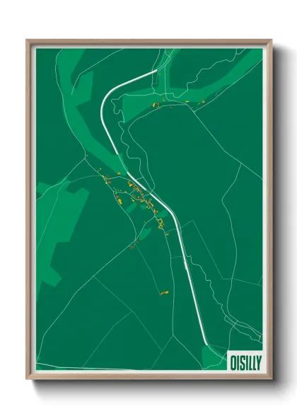 Une affiche de carte sur Oisilly