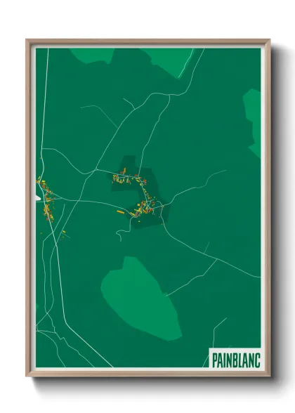 Une affiche de carte sur Painblanc