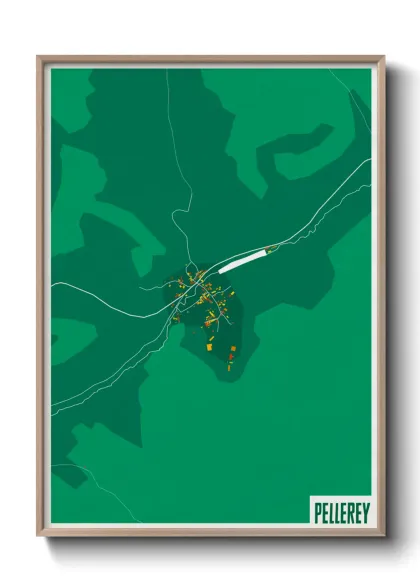 Une affiche de carte sur Pellerey