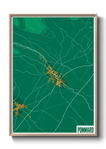 Une affiche de carte sur Pommard