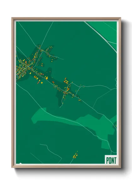 Une affiche de carte sur Pont