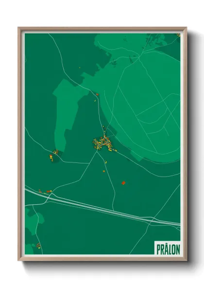 Une affiche de carte sur Prâlon