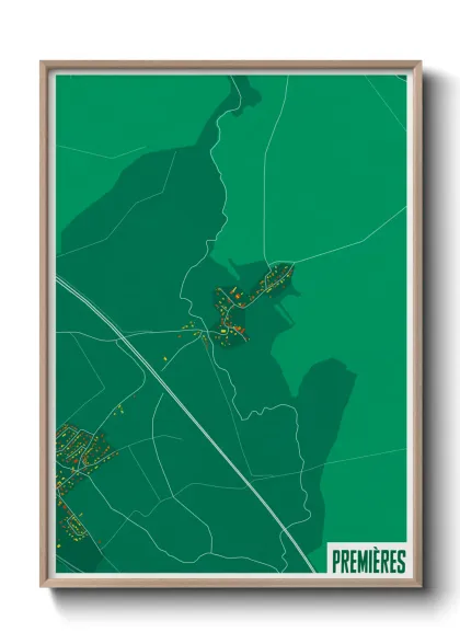 Une affiche de carte sur Premières