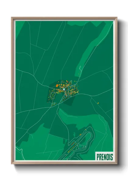 Une affiche de carte sur Prenois