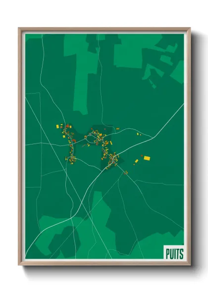 Une affiche de carte sur Puits