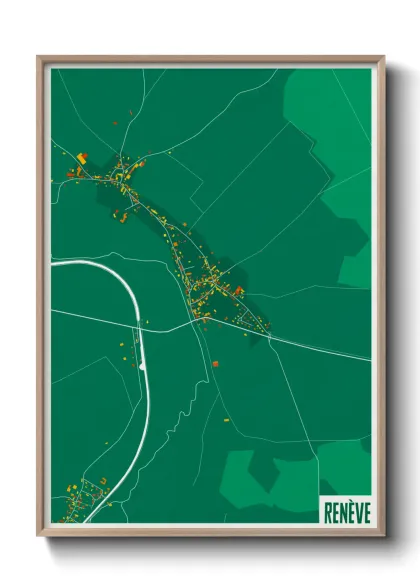 Une affiche de carte sur Renève