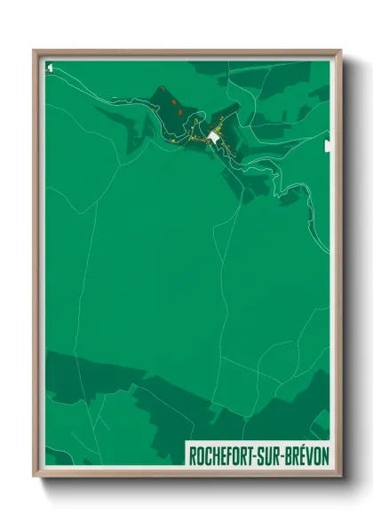 Une affiche de carte sur Rochefort-sur-Brévon