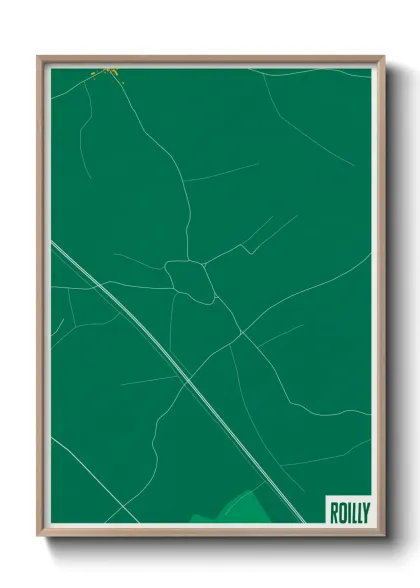 Une affiche de carte sur Roilly