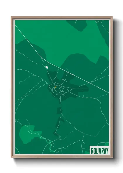 Une affiche de carte sur Rouvray