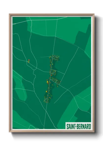 Une affiche de carte sur Saint-Bernard