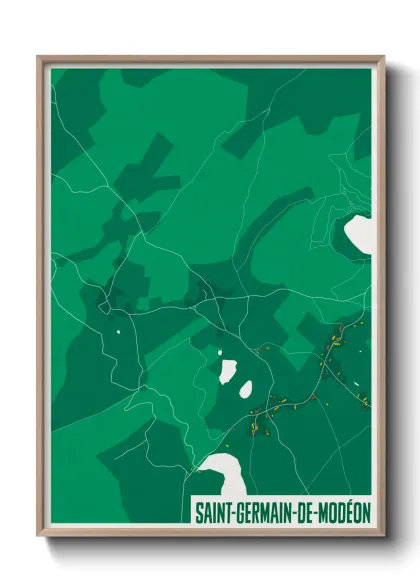 Une affiche de carte sur Saint-Germain-de-Modéon